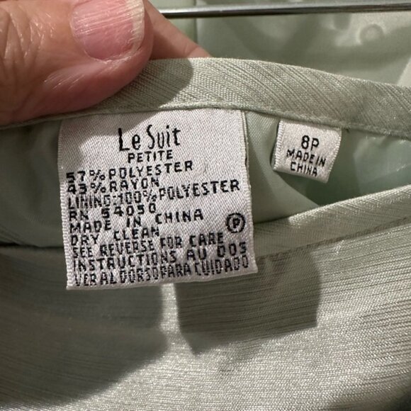 Le Suit Key Lime Green Suit Blazer Jacket and Pencil Skirt Set - Picture 12 of 14